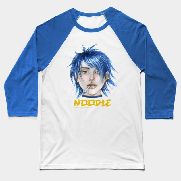 NOODLE Watashi-Wa Baseball T-Shirt by MinouInk